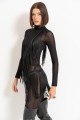 Saçaklı Lastikli Bodysuit Saçaklı Lastikli Bodysuit