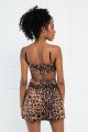 Leopar Desenli Büstiyer & Yırtmaçlı Etek Takım Leopar Desenli Büstiyer & Yırtmaçlı Etek Takım
