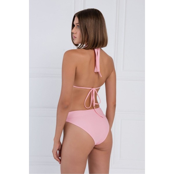 PEMBE BAĞLAMALI BİKİNİ TAKIMI