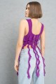 MAGENTA KUŞGÖZÜ DETAYLI SAÇAKLI TÜL BÜSTİYER MAGENTA KUŞGÖZÜ DETAYLI SAÇAKLI TÜL BÜSTİYER