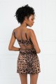 Leopar Desenli Büstiyer & Yırtmaçlı Etek Takım Leopar Desenli Büstiyer & Yırtmaçlı Etek Takım