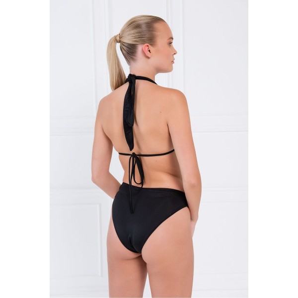 Siyah Biye Bağlamalı Bikini Takımı Siyah Biye Bağlamalı Bikini Takımı