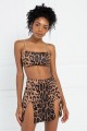 Leopar Desenli Büstiyer & Yırtmaçlı Etek Takım Leopar Desenli Büstiyer & Yırtmaçlı Etek Takım