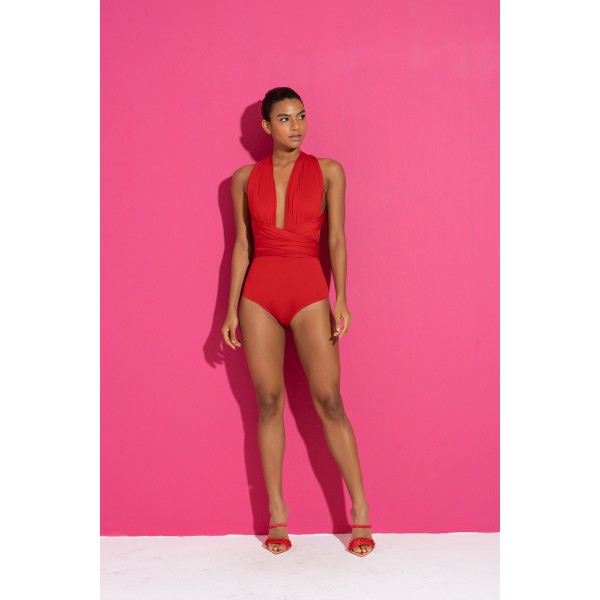 Kırmızı Farklı Bağlamalı Brazilian Body Kırmızı Farklı Bağlamalı Brazilian Body