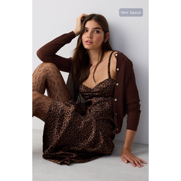 PENTİ LEOPARD FİLE KİLOTLU ÇORAP