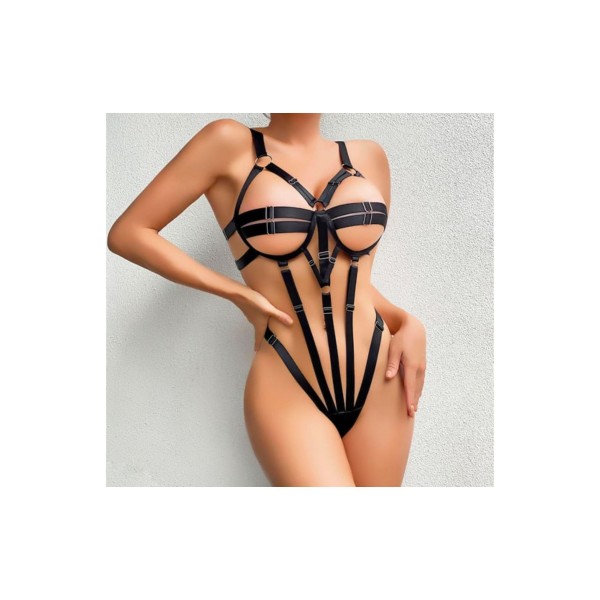 Siyah Fantazi Lastik Body Harness Siyah Fantazi Lastik Body Harness